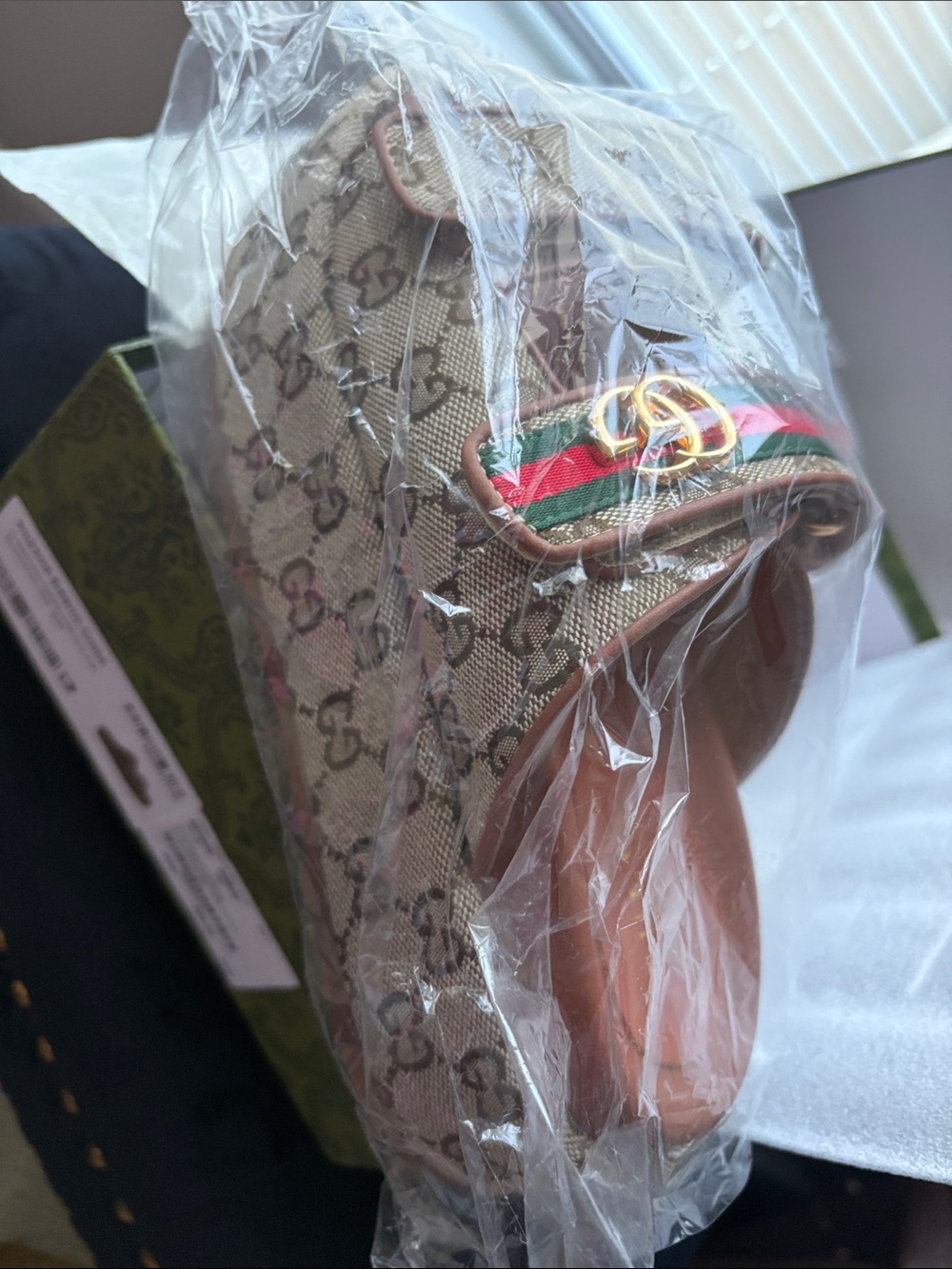 Gucci Brown Monogram FlashTrek Platform Sandals